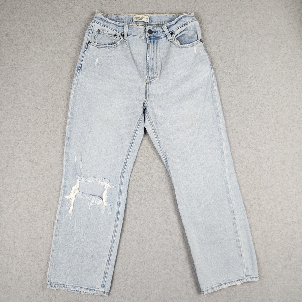 Abercrombie & Fitch Jeans Womens 28/6S Ankle Straight Ultra High Rise Distressed